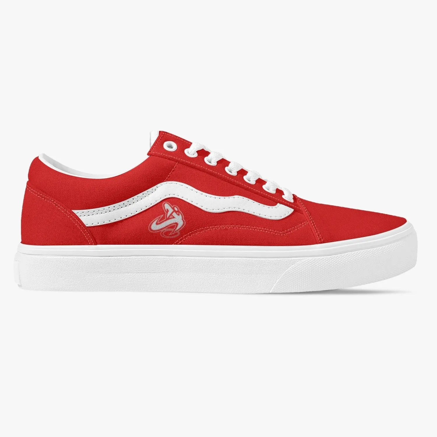 Athletic Apparatus Red Trendy Low-Top Canvas Sneakers