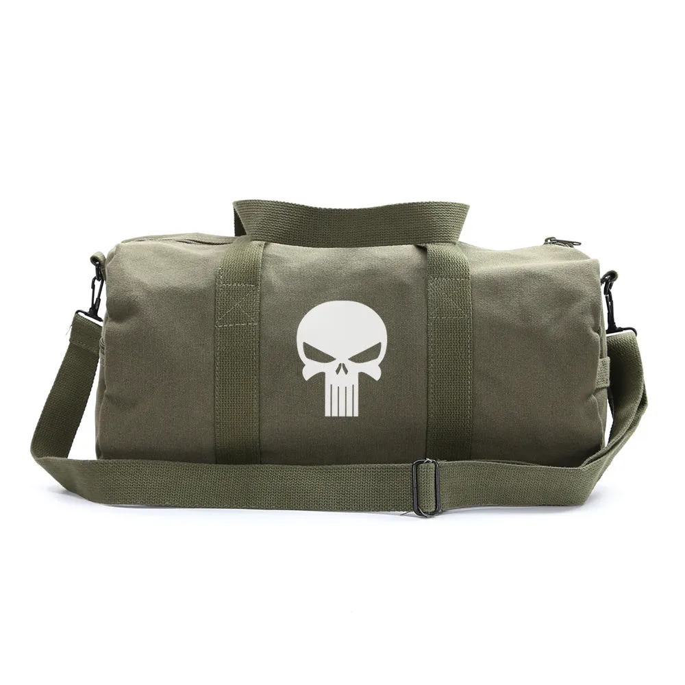Canvas Shoulder Duffel Bag-Sports Duffle The Punisher Skull