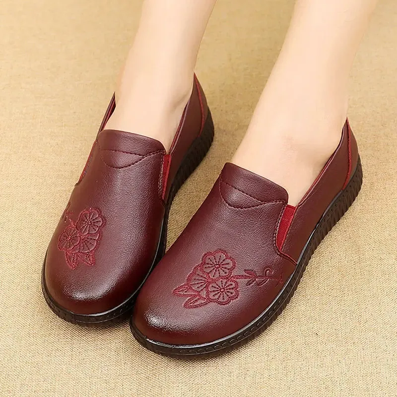 Casual Leather Moccasins - Staphanie