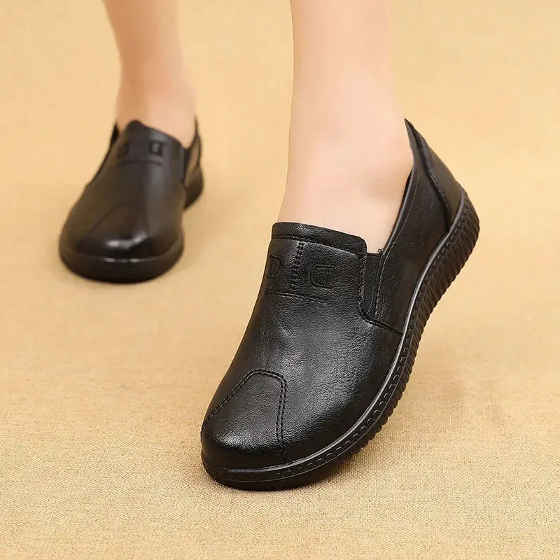 Casual Leather Moccasins - Staphanie
