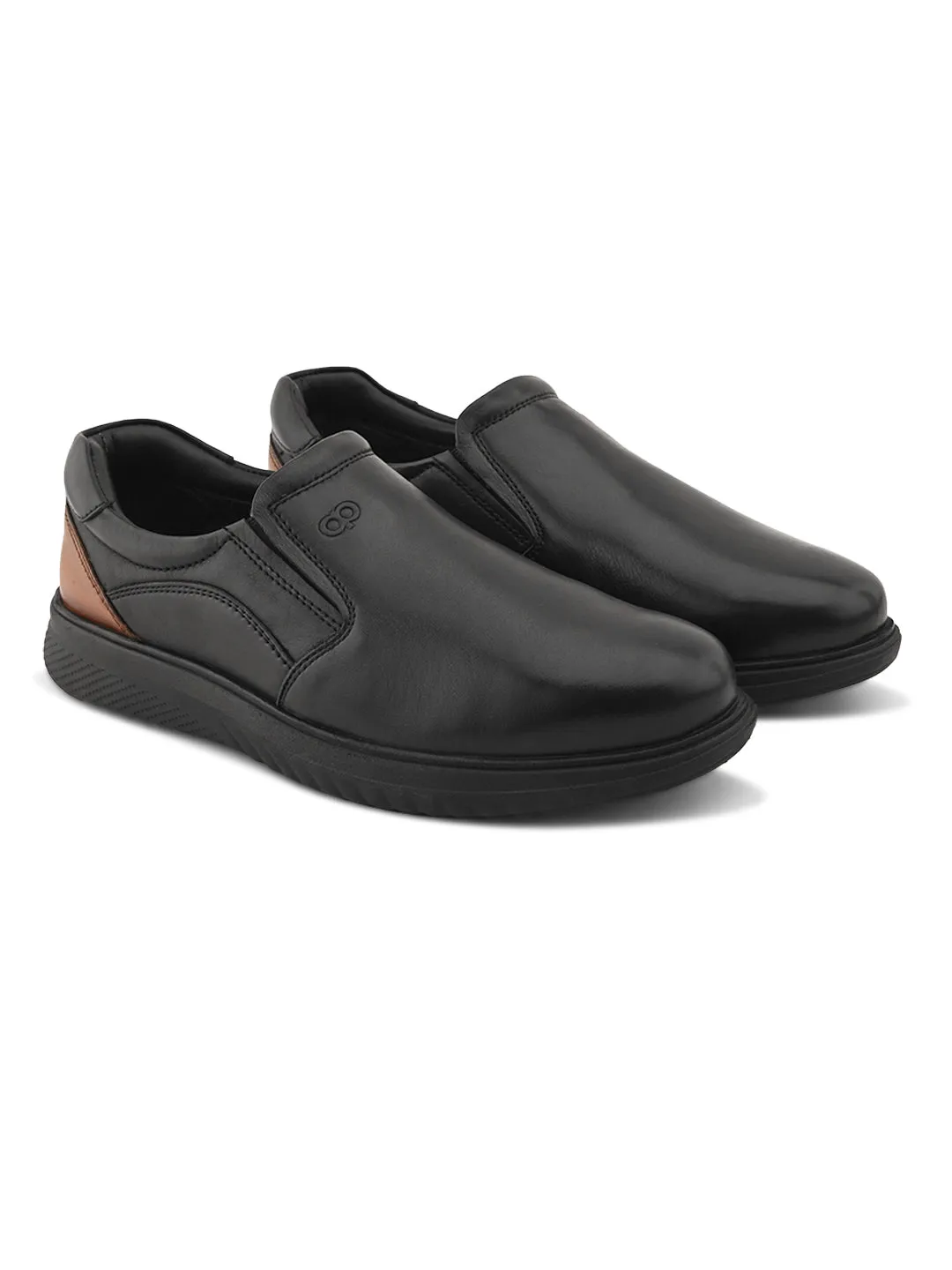 Pelle Albero Extralight Comfortable Black Leather Shoes