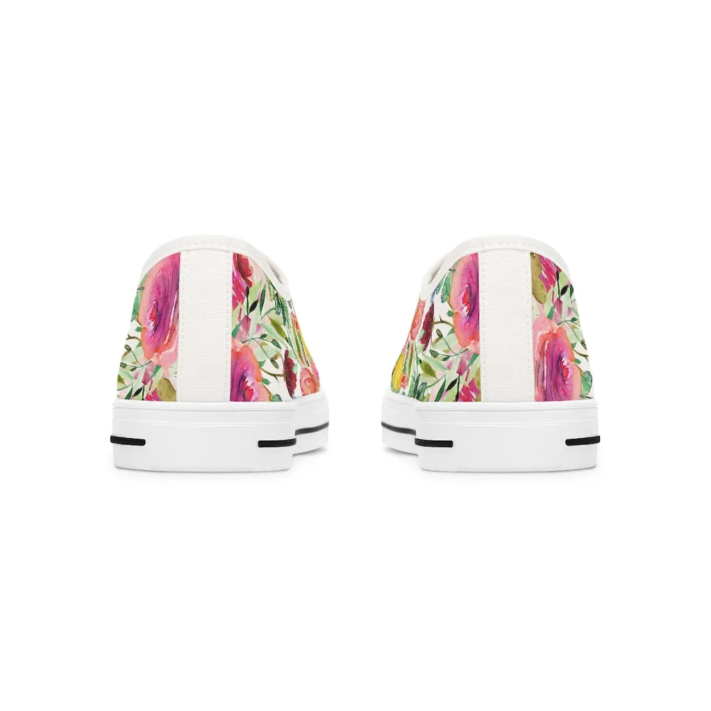 Pink Spring flowers Women's Low Top Sneakers