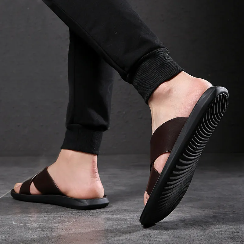 RivieraRoamer™ -  Men's Italian Leather Luxury Sandals