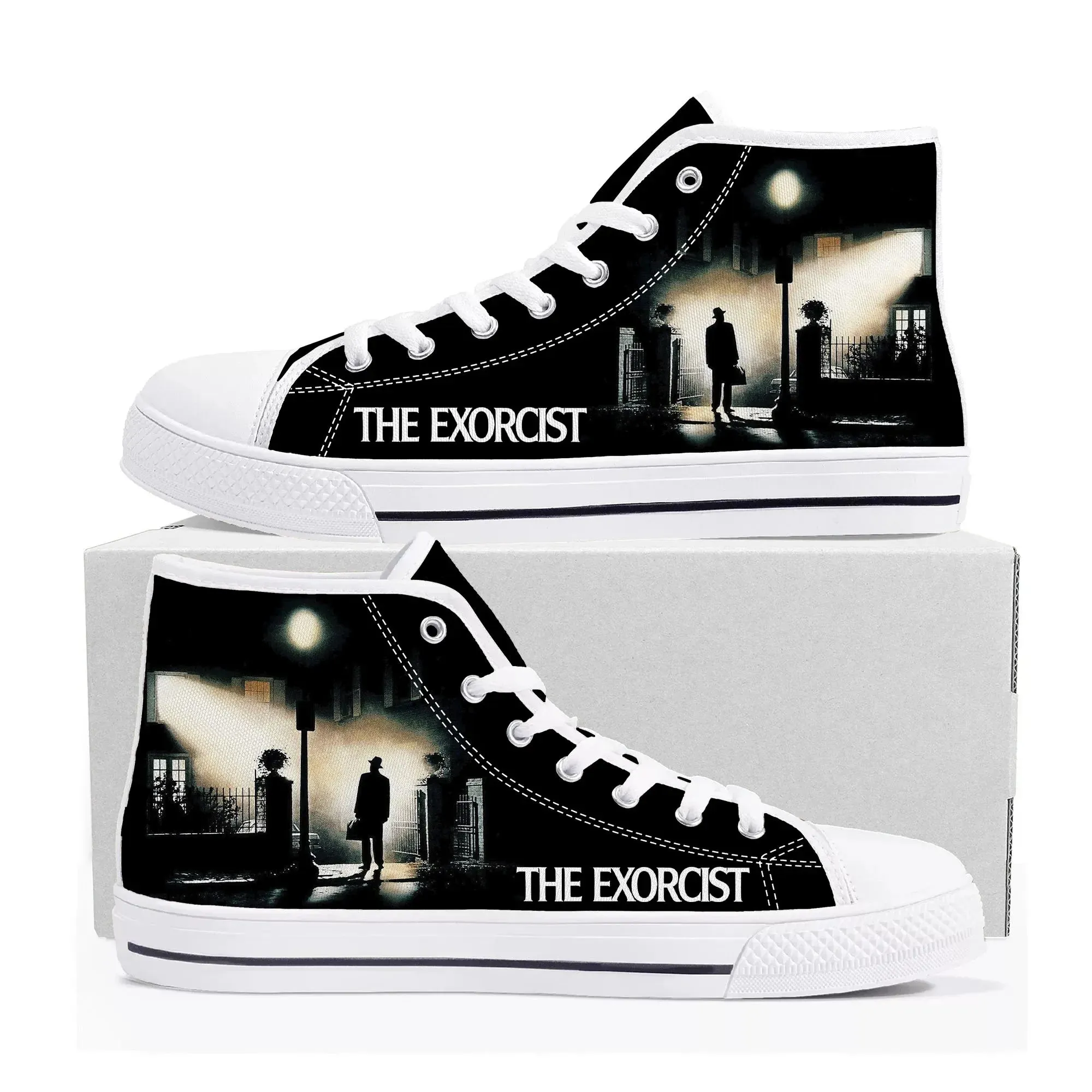 The Exorcist High Top Canvas Sneakers – Breathable, Sweat-Absorbent, Durable Casual Shoes for Men, Women, and Teens