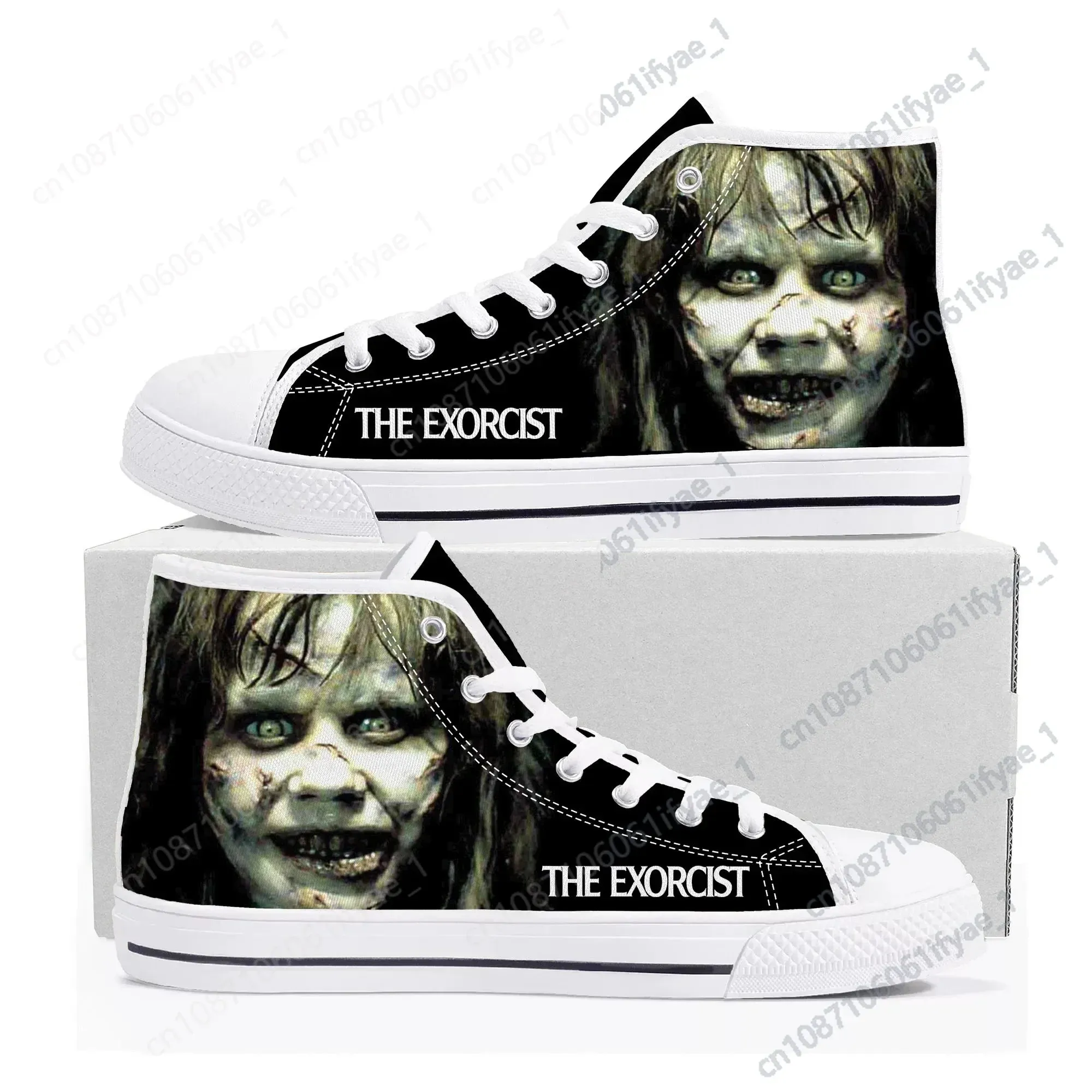 The Exorcist High Top Canvas Sneakers – Breathable, Sweat-Absorbent, Durable Casual Shoes for Men, Women, and Teens