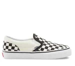 VANS KIDS CLASSIC SLIP ON BLACK & WHITE CHECKERBOARD