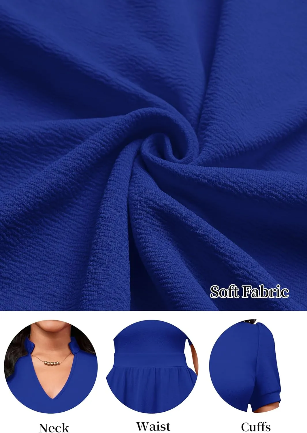 Women Dresses Short Sleeve Semi-Formal Knee Length V Neck Casual Ladies Dress